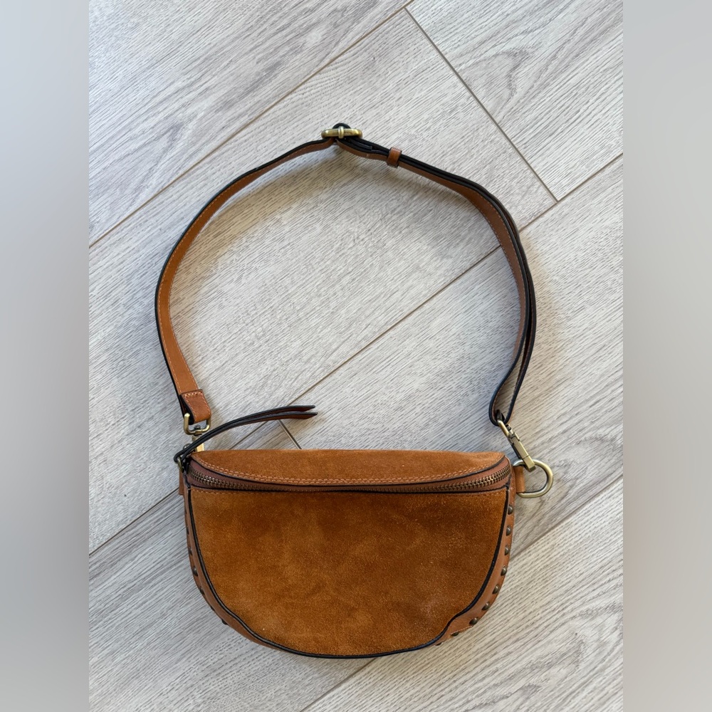 Sundance Leather Sling/Belt Bag Made In Italy leather suede